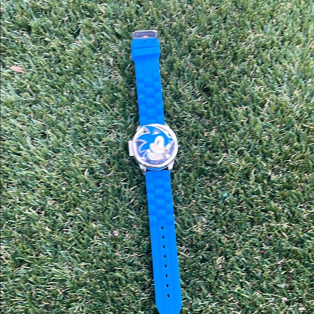 Blue Character Watch with Silver Accents